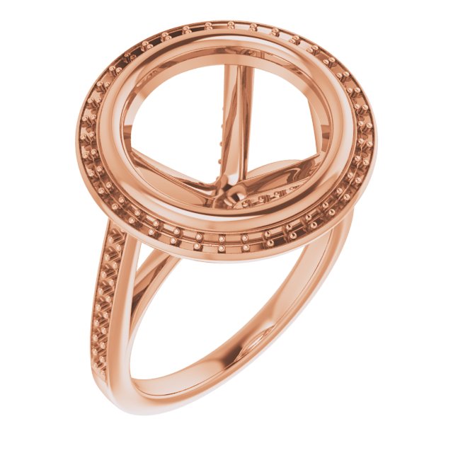 Bezel-Set Halo-Style Engagement Ring