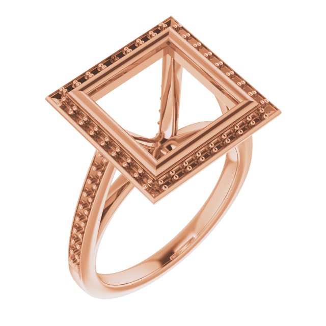 Bezel-Set Halo-Style Engagement Ring