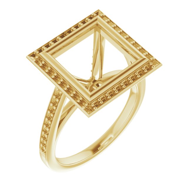 Bezel-Set Halo-Style Engagement Ring