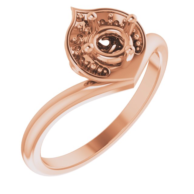 Accented Asymmetric Engagement Ring or Band