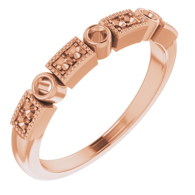 14K Rose 1/6 CTW Natural Diamond Anniversary Band