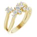14K Yellow 1/2 CTW Natural Diamond Cluster Bypass Ring