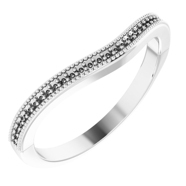 14K White .07 CTW Diamond Matching Band