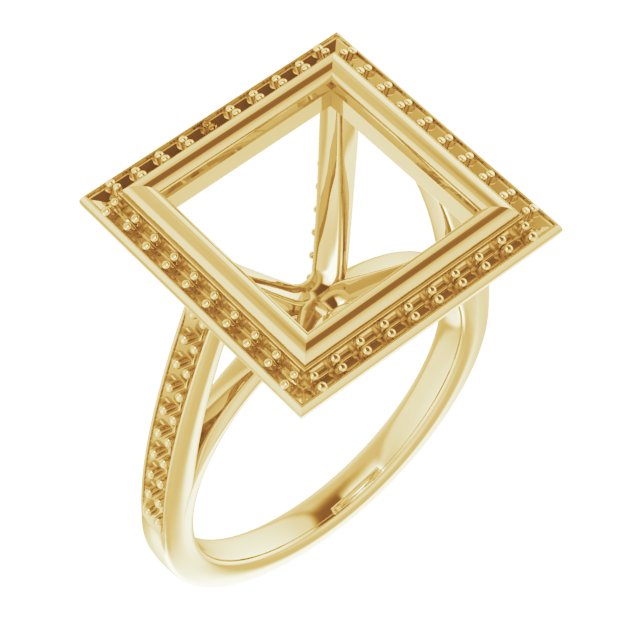 Bezel-Set Halo-Style Engagement Ring