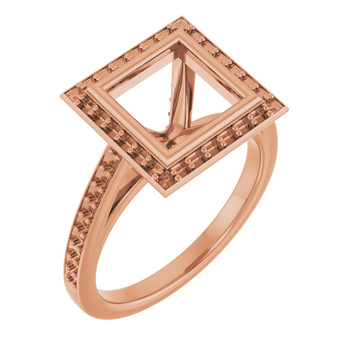 Bezel-Set Halo-Style Engagement Ring