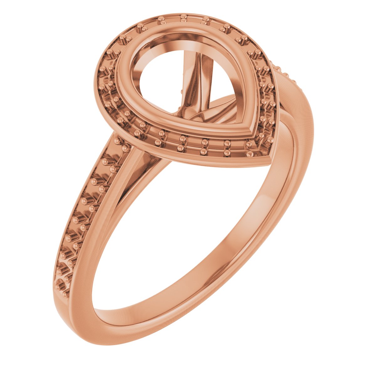Bezel-Set Halo-Style Engagement Ring