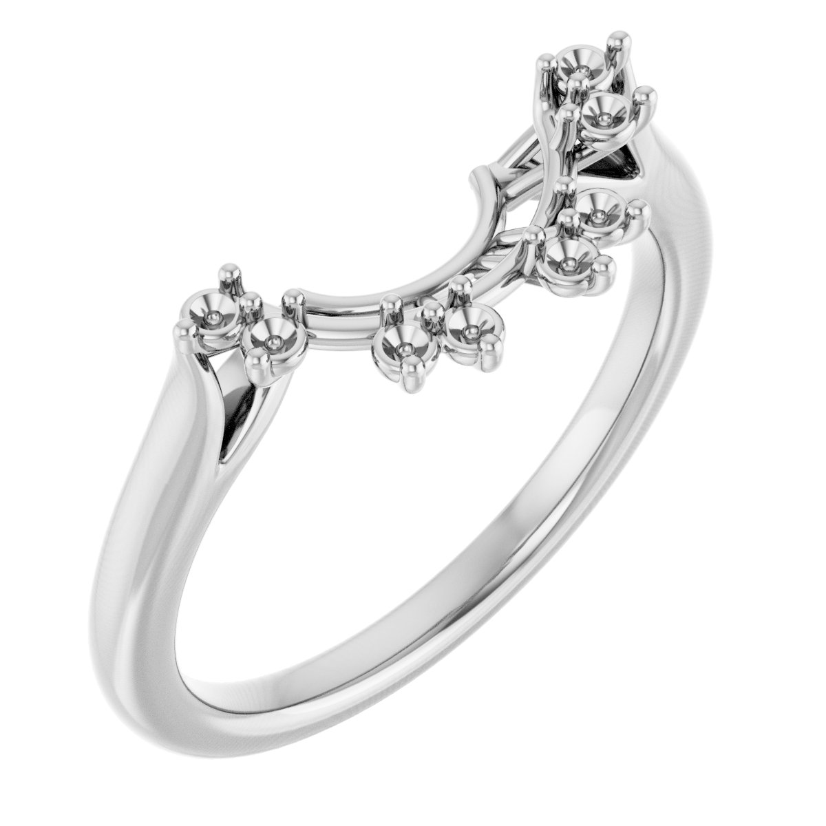14K White 1/10 CTW Diamond Matching Band   