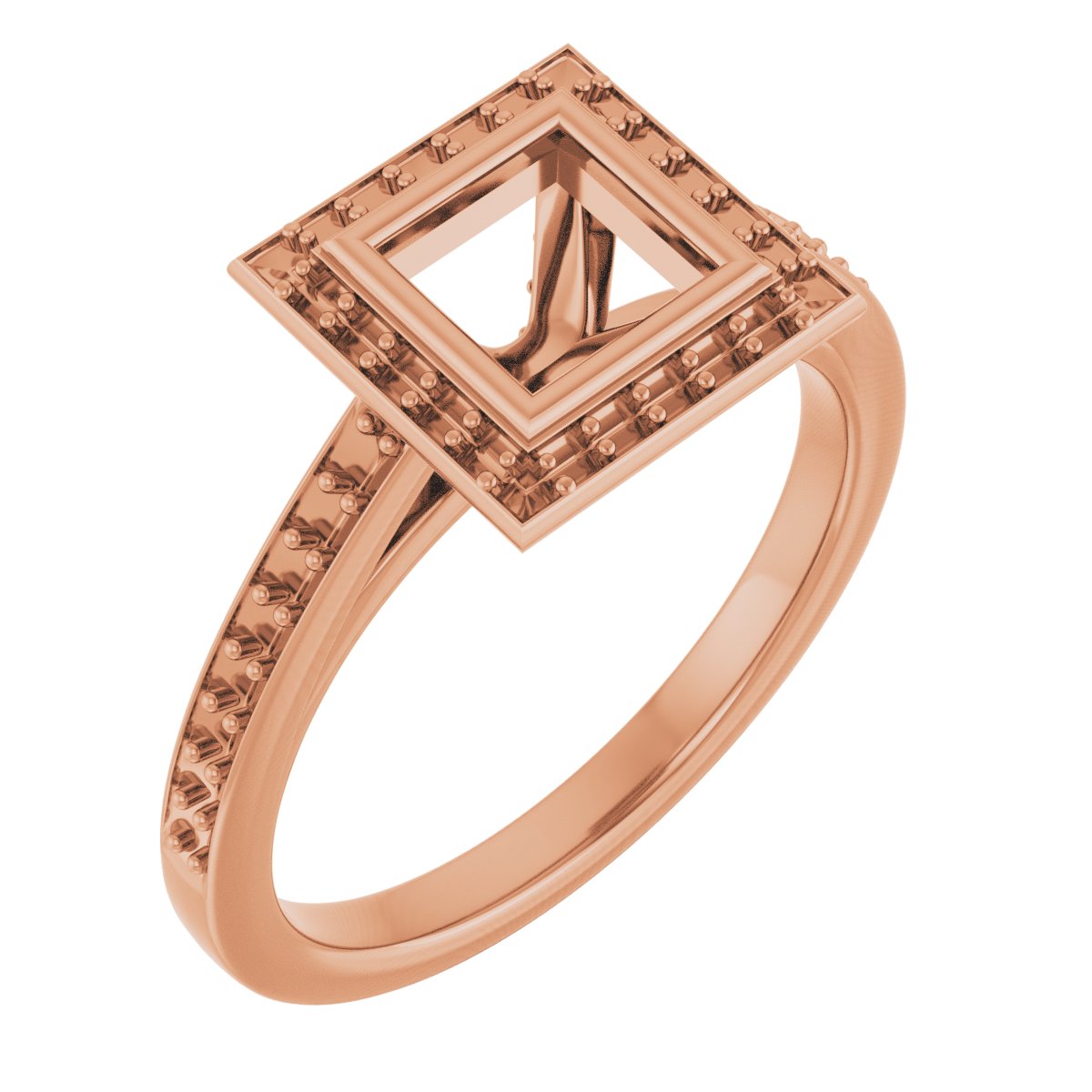 Bezel-Set Halo-Style Engagement Ring