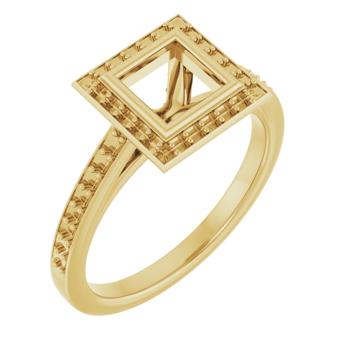 Bezel-Set Halo-Style Engagement Ring