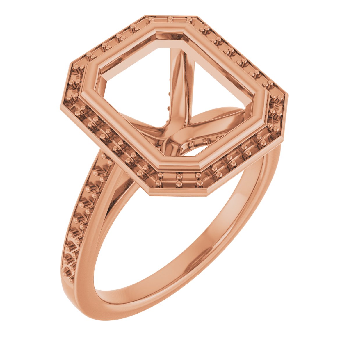 Bezel-Set Halo-Style Engagement Ring