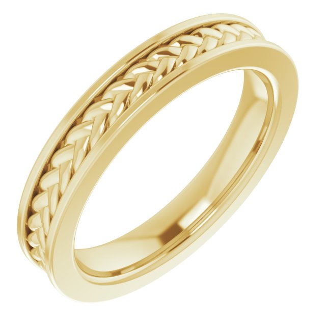 14K Yellow 3 mm Woven Design Band  Size 5