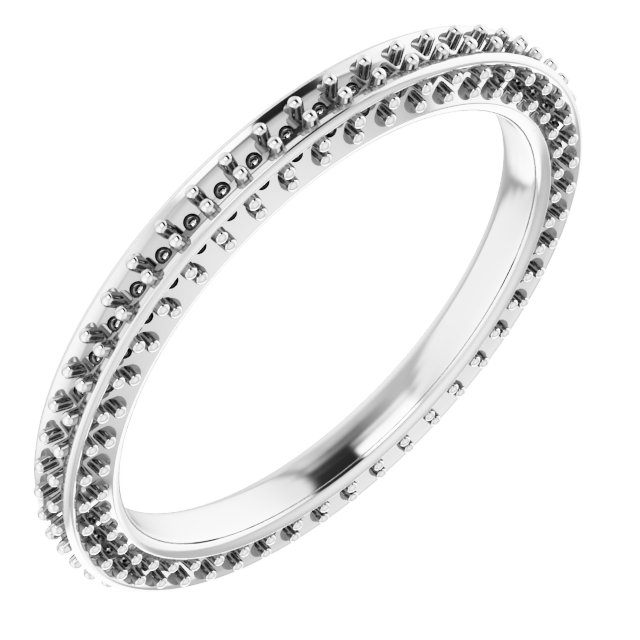 14K White .75 CTW Diamond Eternity Band Size 6 Ref 14870961