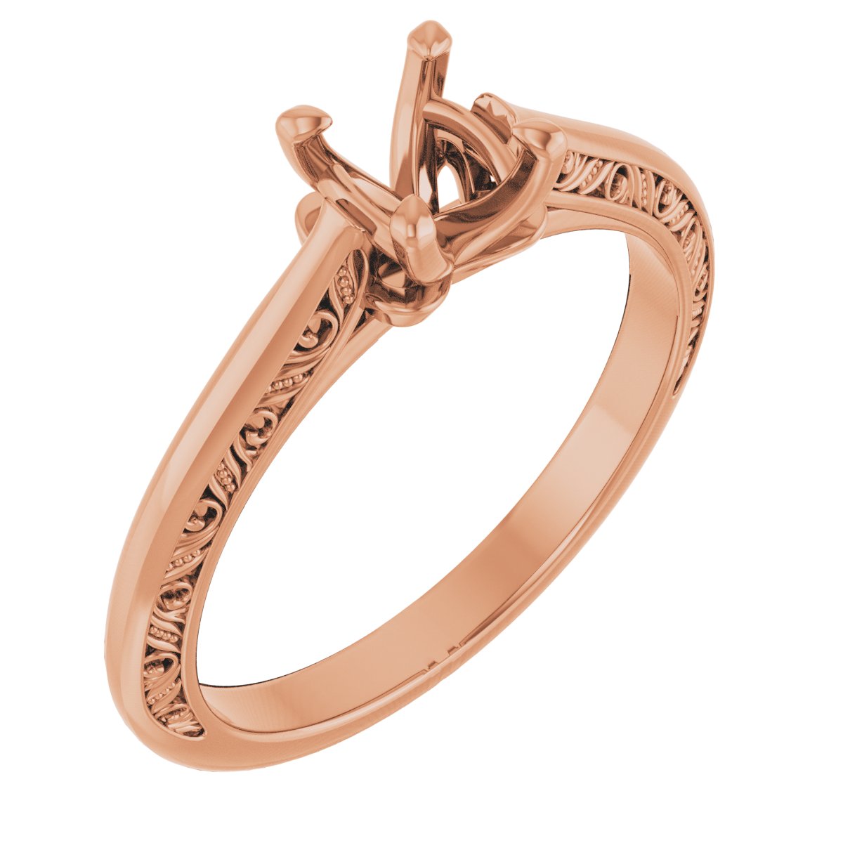 Solitaire Sculptural Engagement Ring or Band
