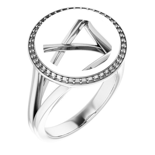 Bezel-Set Halo-Style Engagement Ring