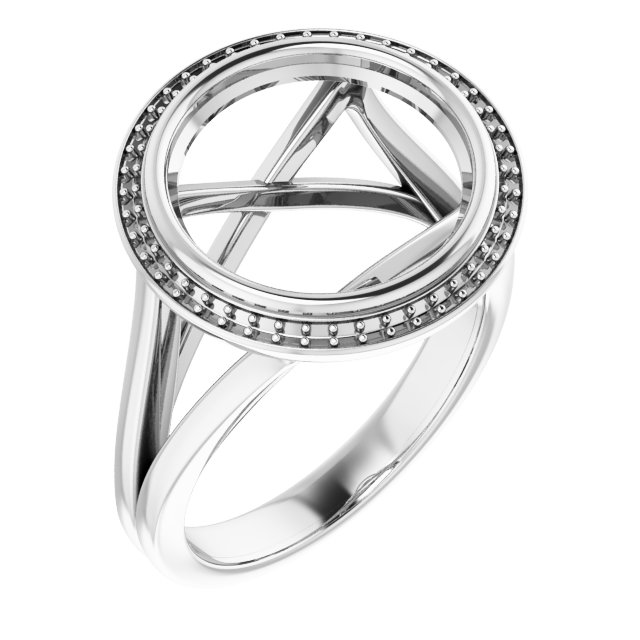 Bezel-Set Halo-Style Engagement Ring