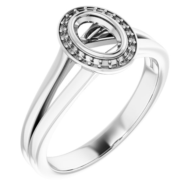 Bezel-Set Halo-Style Engagement Ring