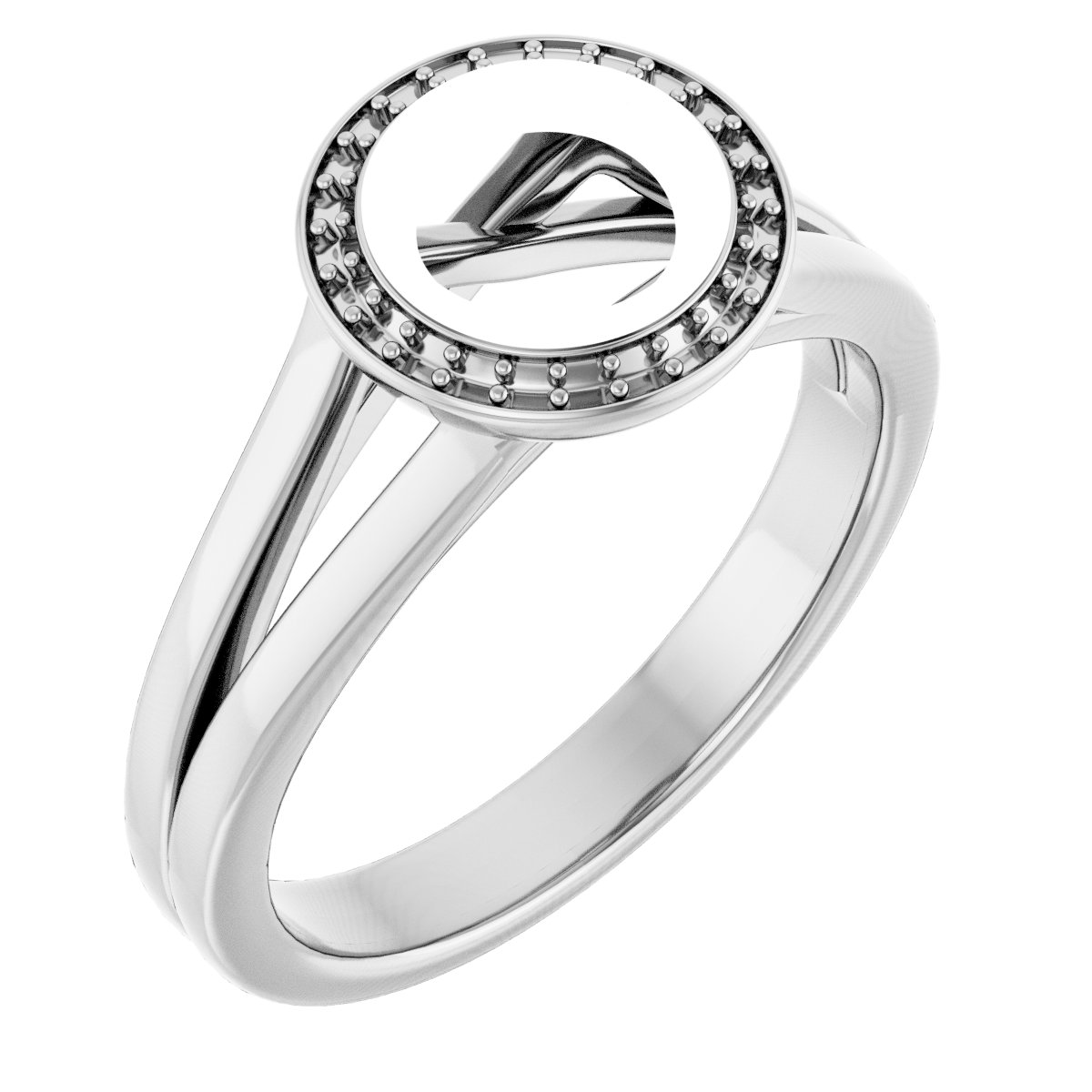 Bezel-Set Halo-Style Engagement Ring