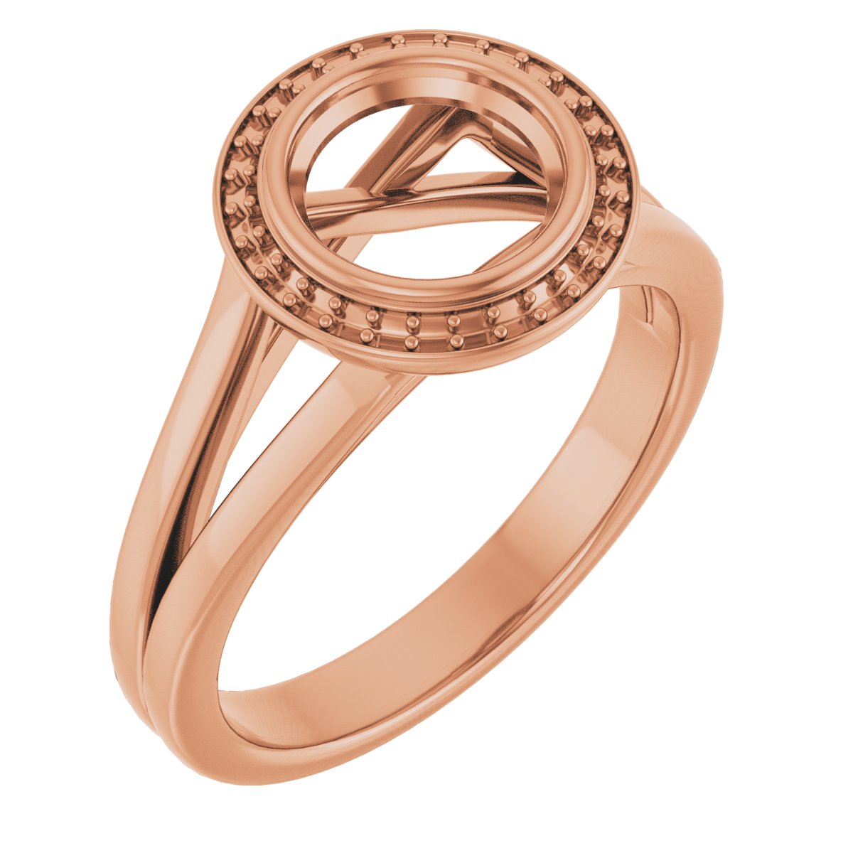 Bezel-Set Halo-Style Engagement Ring