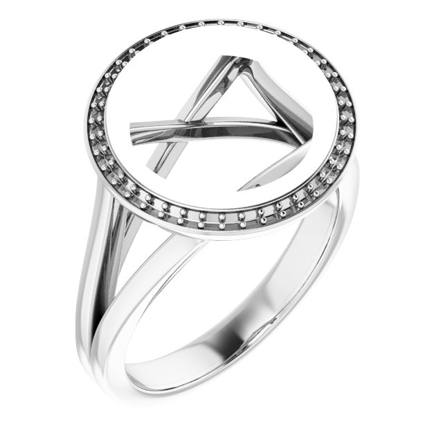 Bezel-Set Halo-Style Engagement Ring