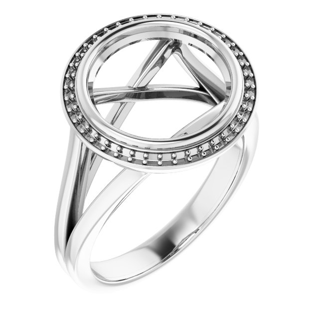 Bezel-Set Halo-Style Engagement Ring