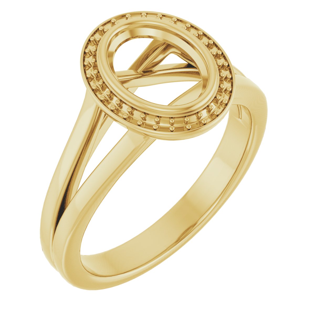 Bezel-Set Halo-Style Engagement Ring