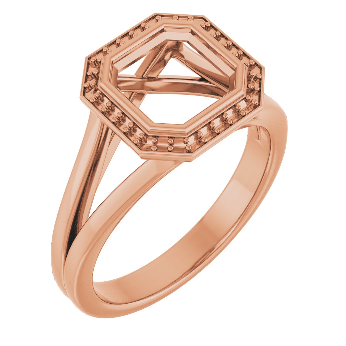Bezel-Set Halo-Style Engagement Ring