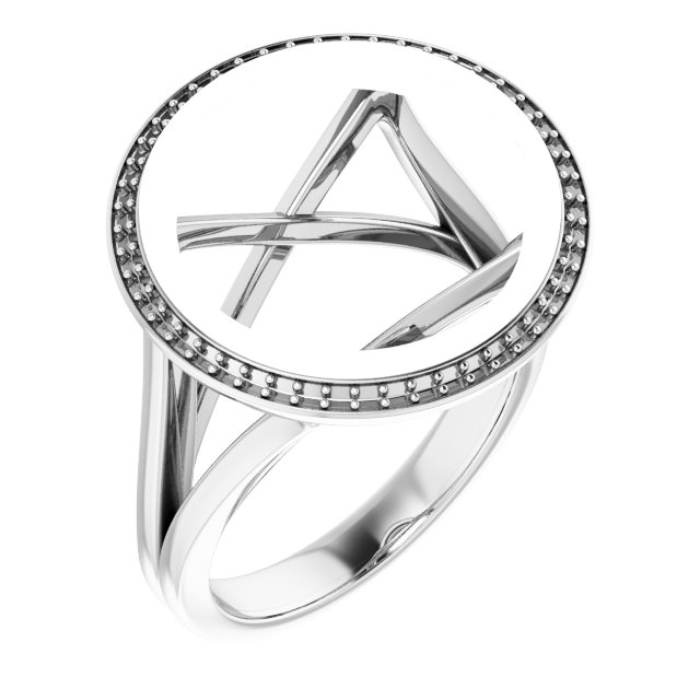 Bezel-Set Halo-Style Engagement Ring