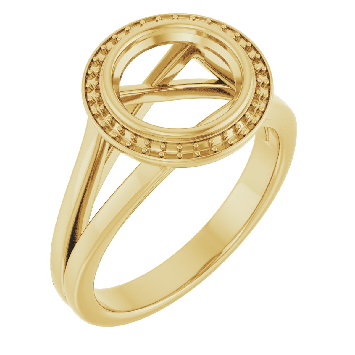 Bezel-Set Halo-Style Engagement Ring