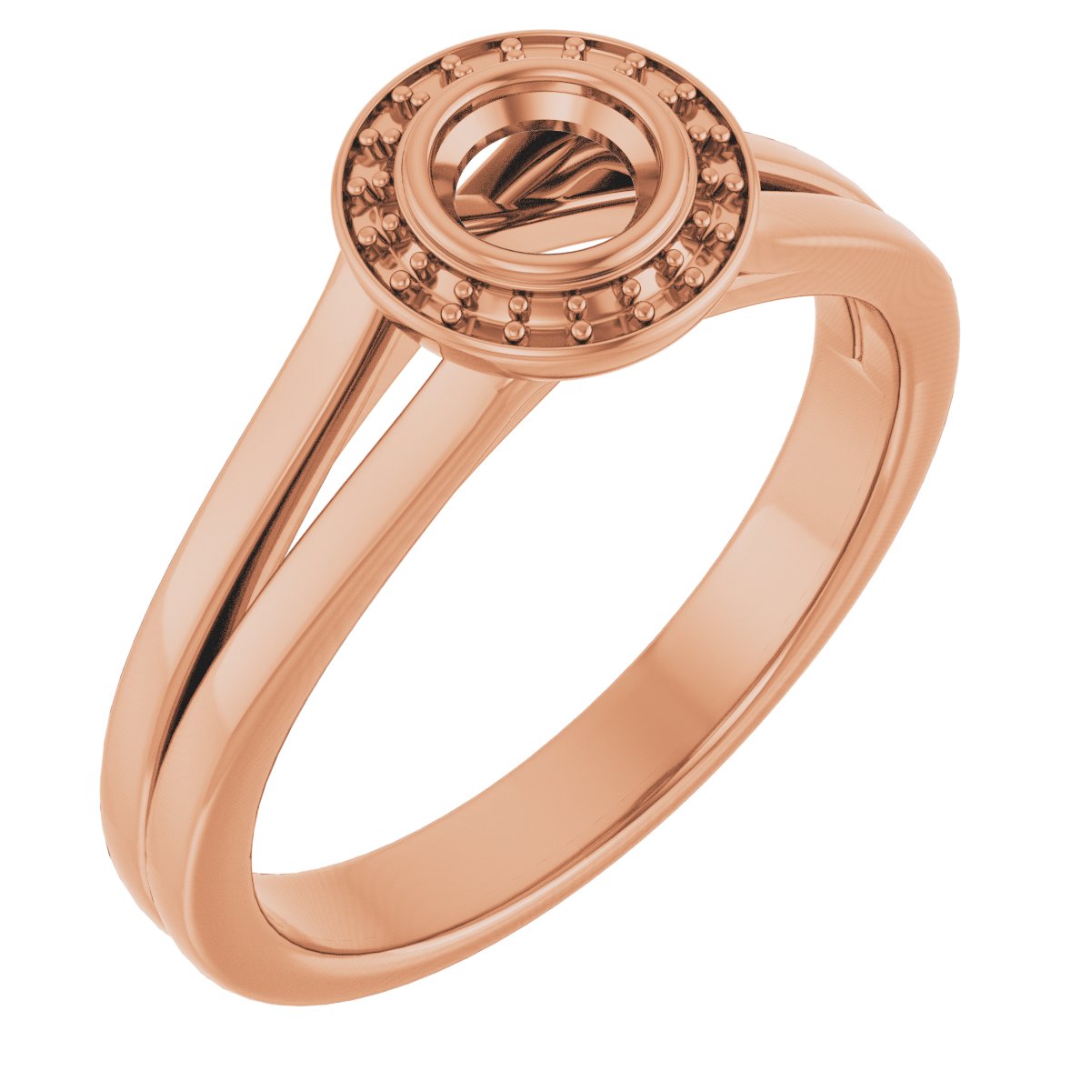 Bezel-Set Halo-Style Engagement Ring