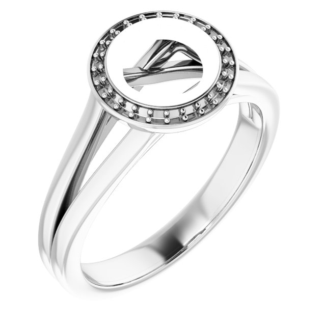Bezel-Set Halo-Style Engagement Ring