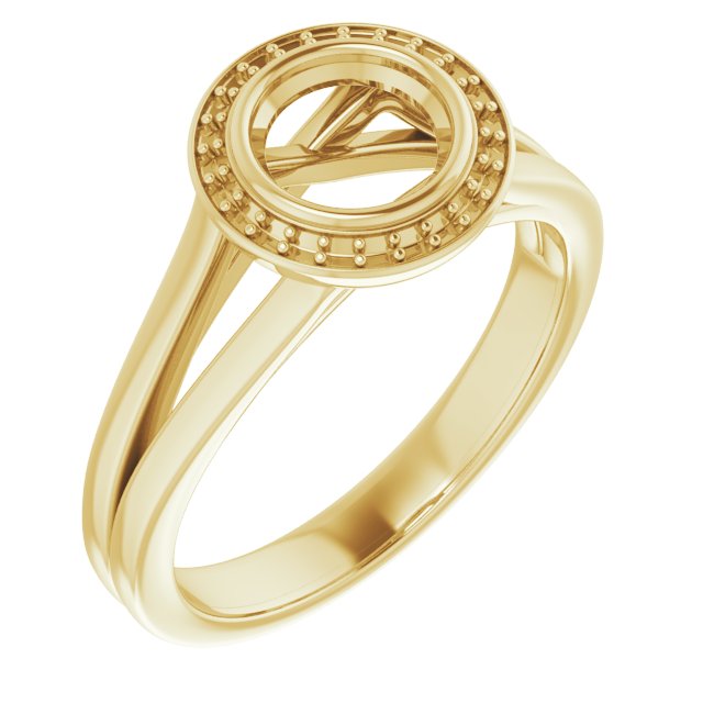 Bezel-Set Halo-Style Engagement Ring
