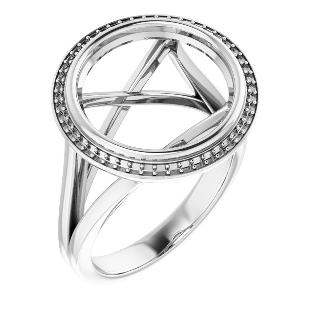 Bezel-Set Halo-Style Engagement Ring