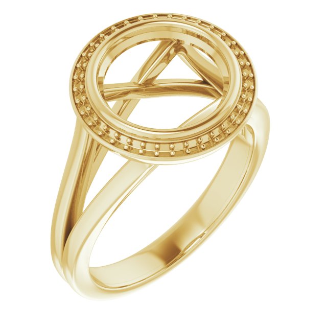 Bezel-Set Halo-Style Engagement Ring