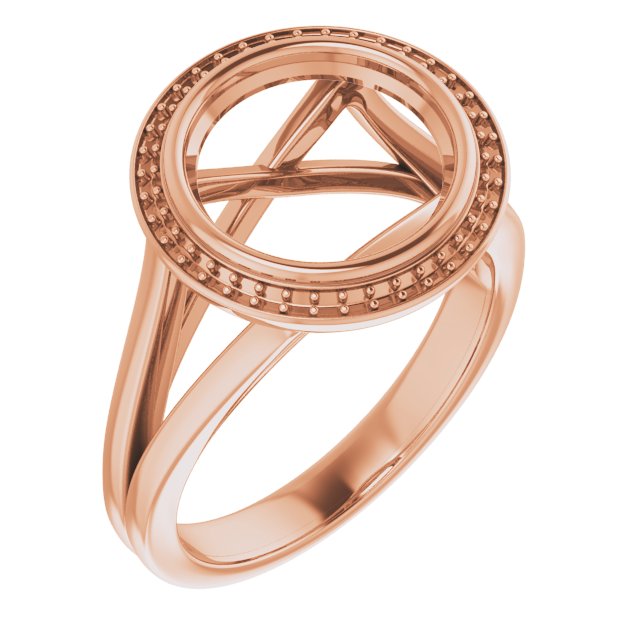 Bezel-Set Halo-Style Engagement Ring
