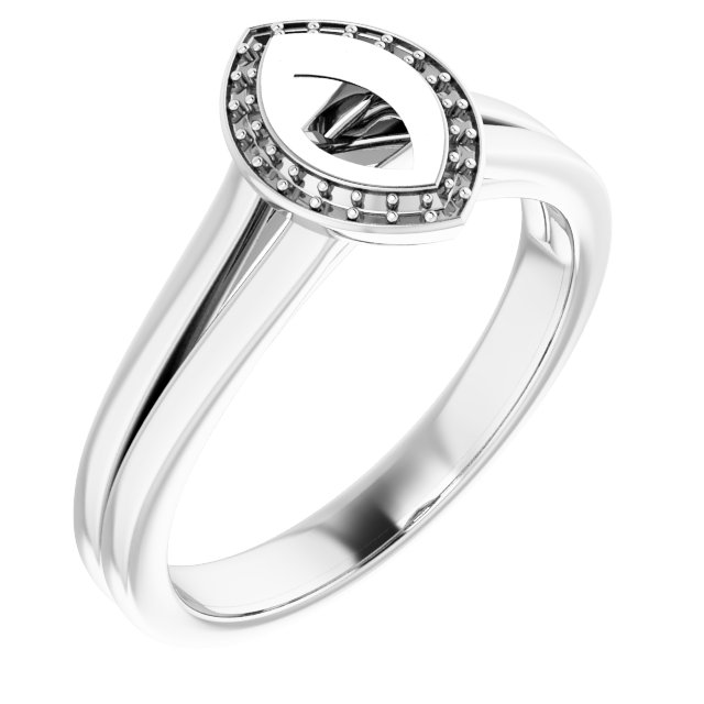 Bezel-Set Halo-Style Engagement Ring
