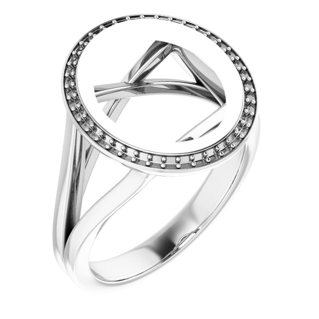 Bezel-Set Halo-Style Engagement Ring