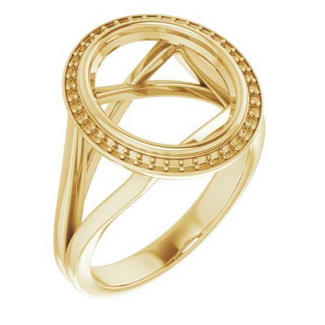 Bezel-Set Halo-Style Engagement Ring