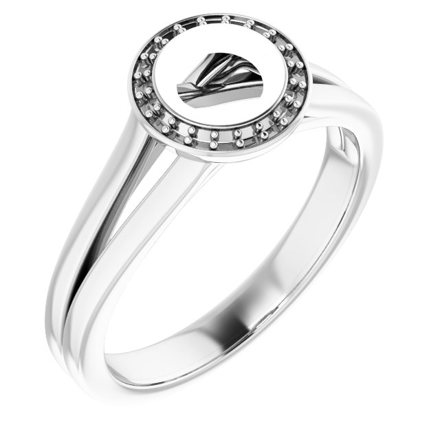 Bezel-Set Halo-Style Engagement Ring