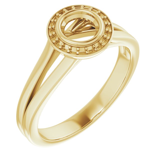Bezel-Set Halo-Style Engagement Ring