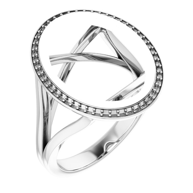 Bezel-Set Halo-Style Engagement Ring