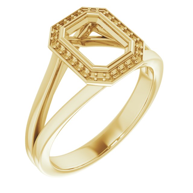 Bezel-Set Halo-Style Engagement Ring