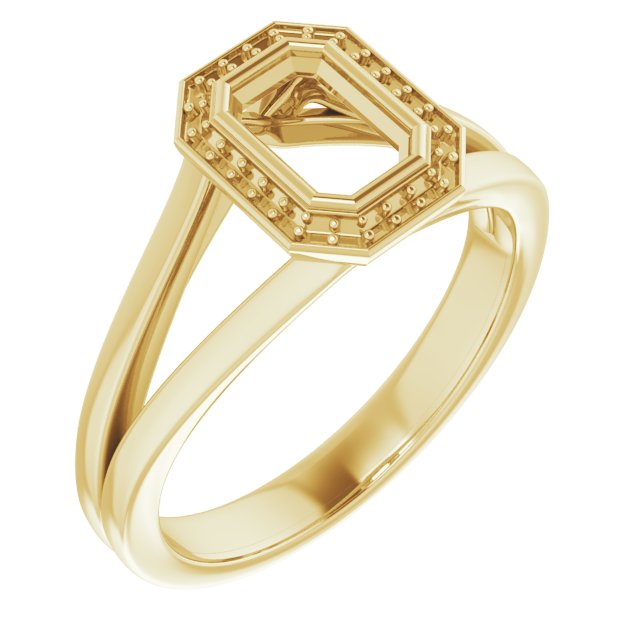 Bezel-Set Halo-Style Engagement Ring