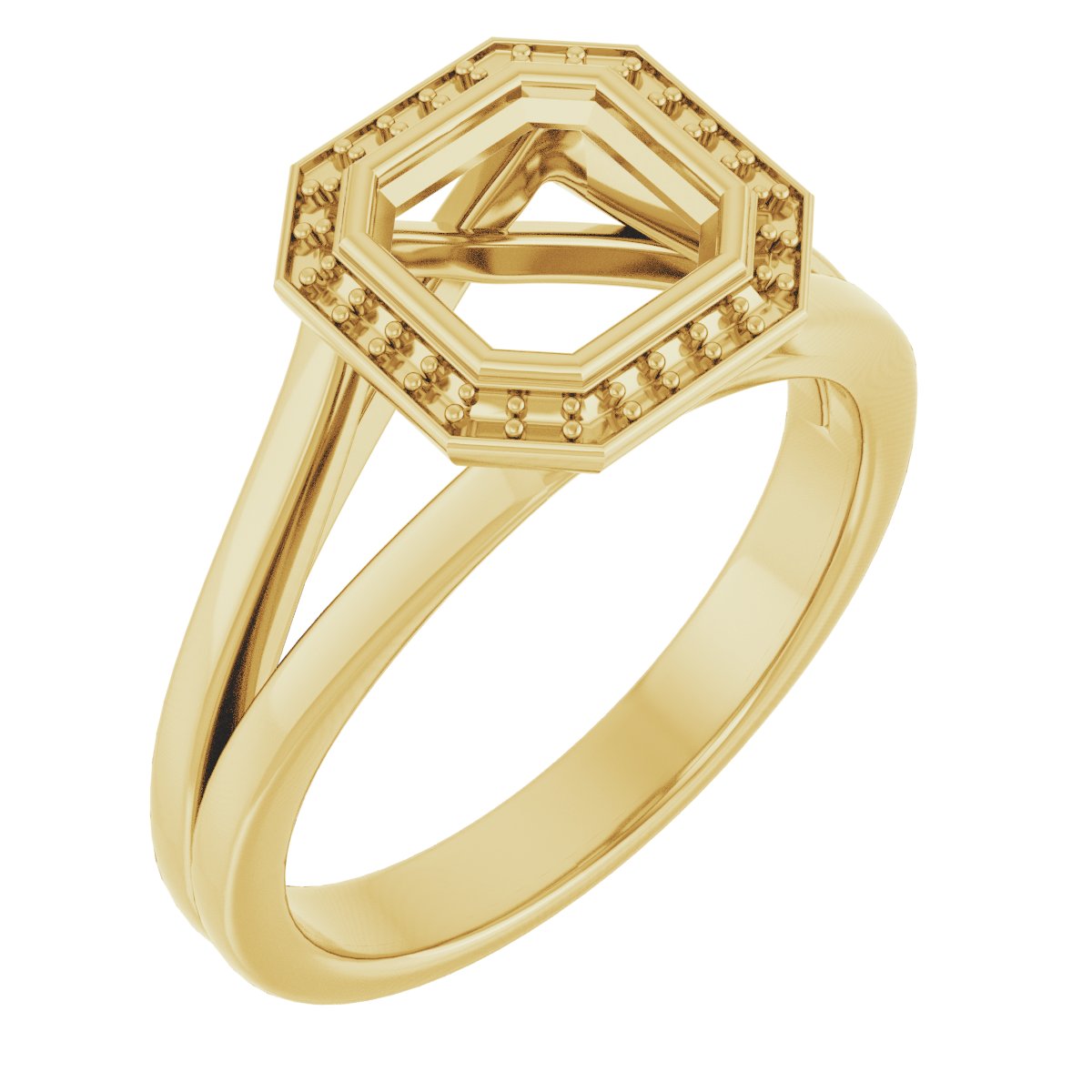 Bezel-Set Halo-Style Engagement Ring