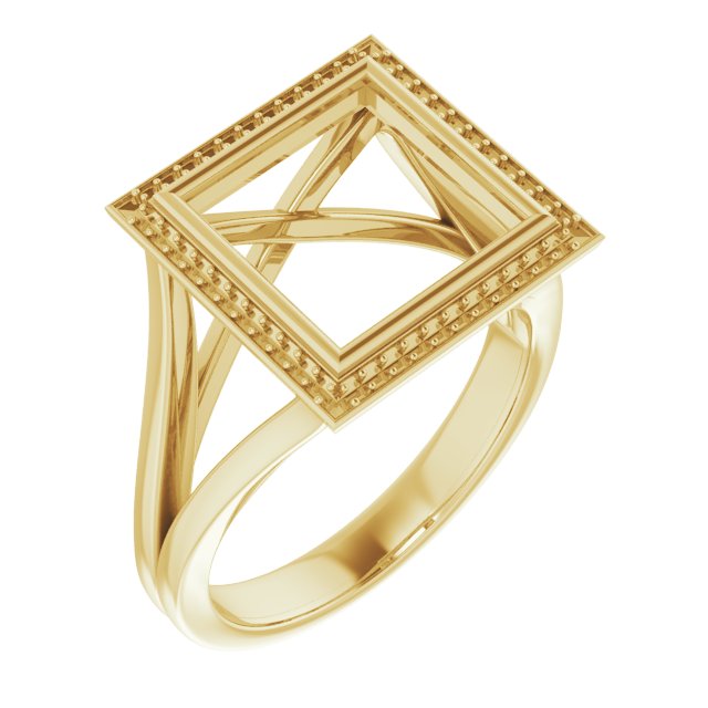 Bezel-Set Halo-Style Engagement Ring