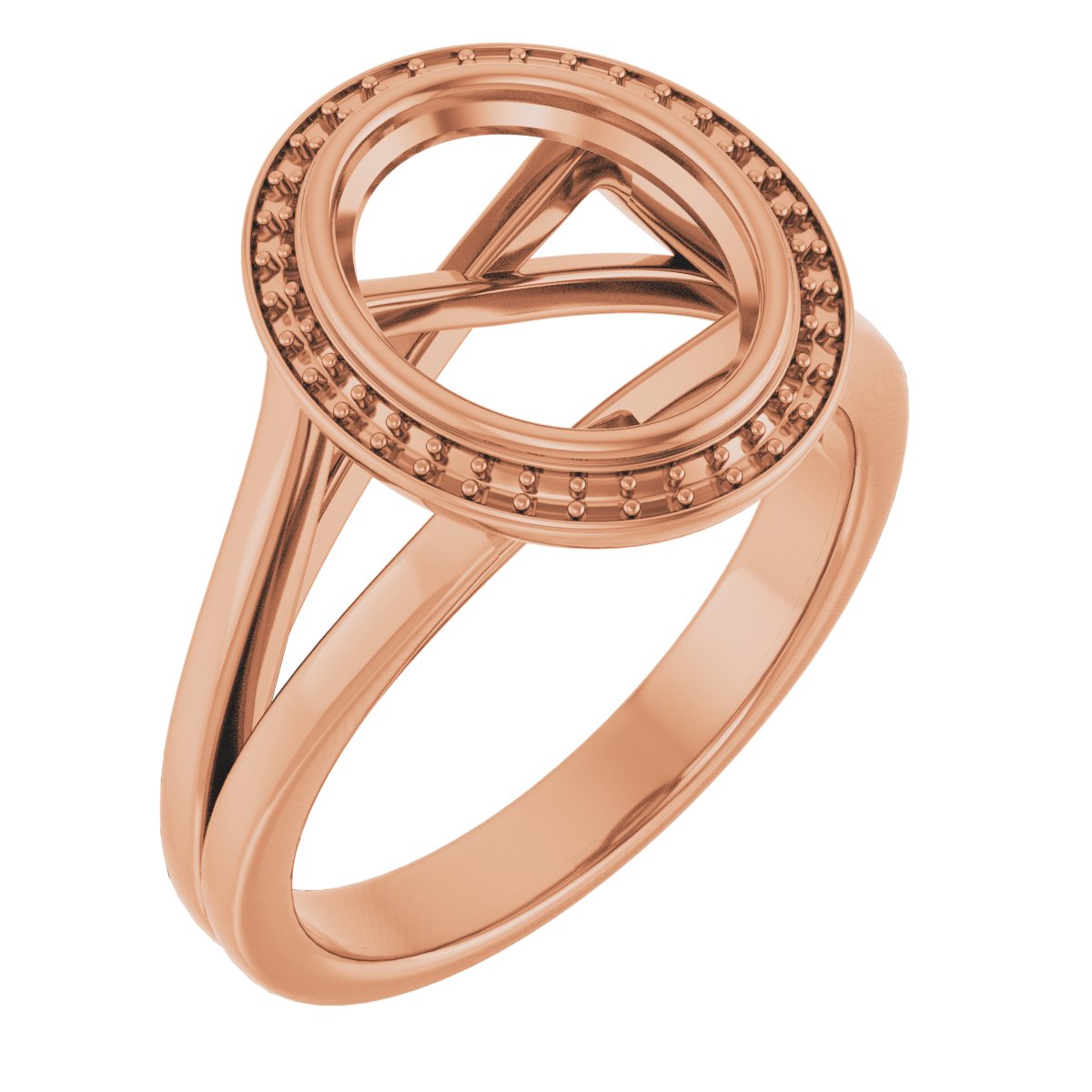 Bezel-Set Halo-Style Engagement Ring