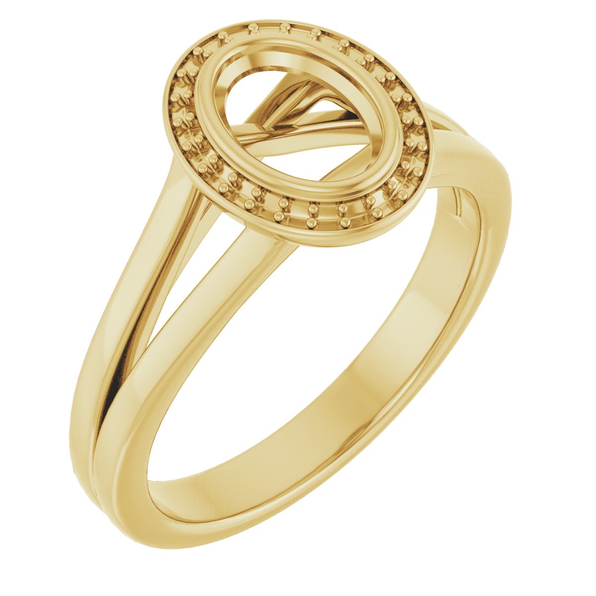 Bezel-Set Halo-Style Engagement Ring