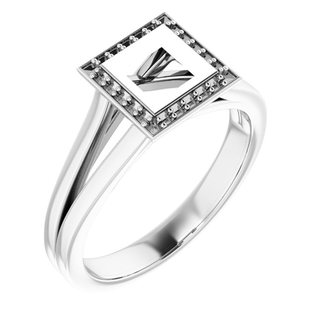 Bezel-Set Halo-Style Engagement Ring