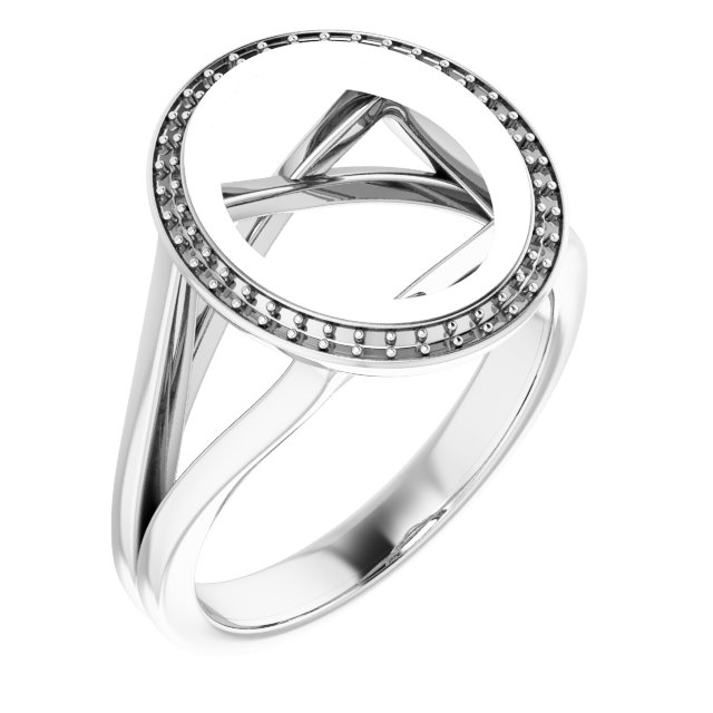 Bezel-Set Halo-Style Engagement Ring