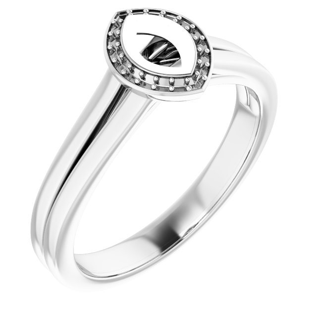 Bezel-Set Halo-Style Engagement Ring