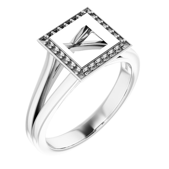 Bezel-Set Halo-Style Engagement Ring